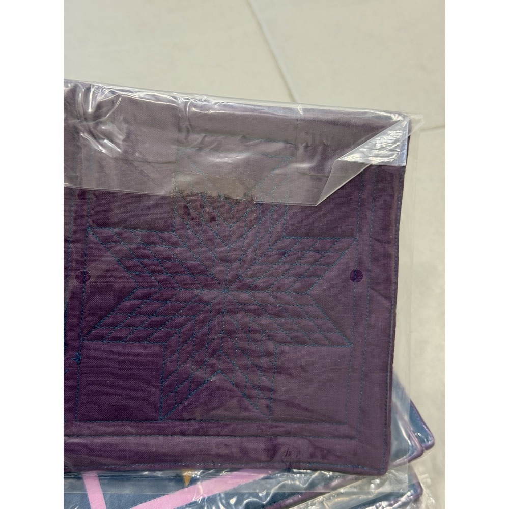 15 Amish Heritage Collection Frameable Fabric Quilt 8 Pt Star Ann Dezendorf READ - Picture 3 of 6